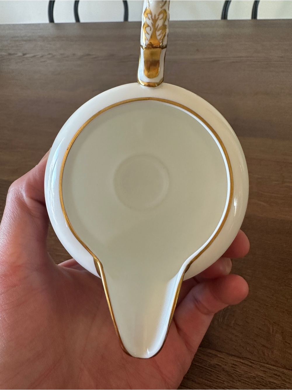 Blue Floral Gold-Trim Porcelain Creamer - Picture 5 of 9
